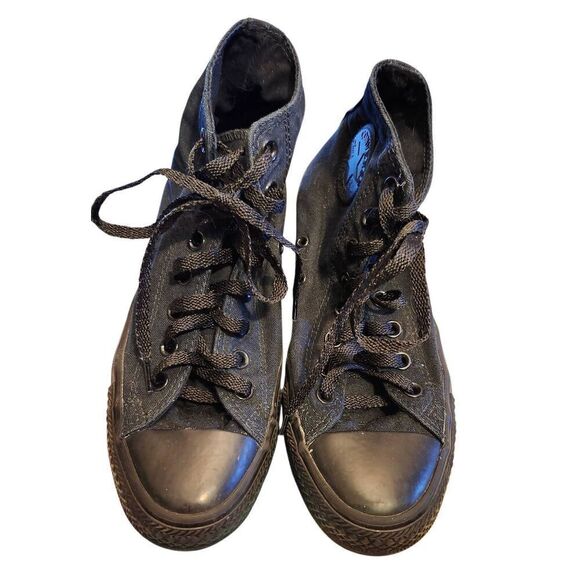 Converse Chuck Taylor All Star Mono Black High Top Sneakers M3310 Unisex Mens 7 - Picture 2 of 5